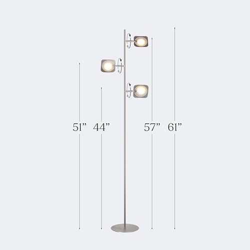 Brightech Tree Floor Lamp for Living Rooms & Offices, Dimmable Standing L...