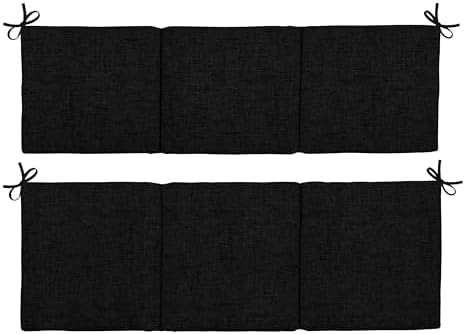 Arden Outdoor Swing Cushion Set, 2-Piece, 56x20, Black