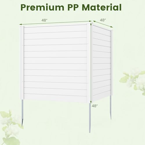 RELAX4LIFE Privacy Fence Screen, PVC Decorative Garden Fence Vinyl Fence Pane...