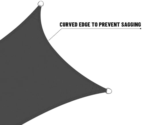 LOVE STORY 10' x 10' x 14' Waterproof Sun Shade Sail for Patio, D...
