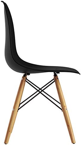 GIANTEX Dining Chairs Set of 4 Black, Mid Century Modern Dining Chairs