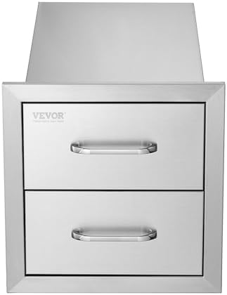 VEVOR Outdoor Kitchen Drawers 14"W x 14.3"H x 23"D Stainless S...