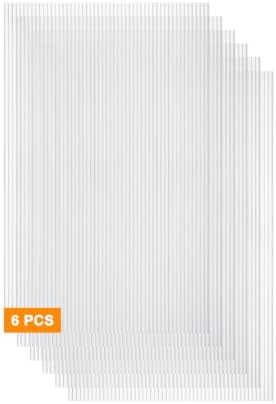 BPS 6Pcs 24'' (W) x 48'' (L) x 0.2'' Polycarbonate Pa...