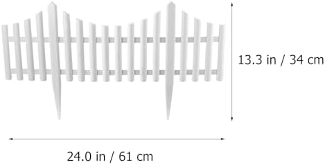5 Pcs Flexible Picket Fence Garden Border, Plastic Decorative Landscape Edgin...
