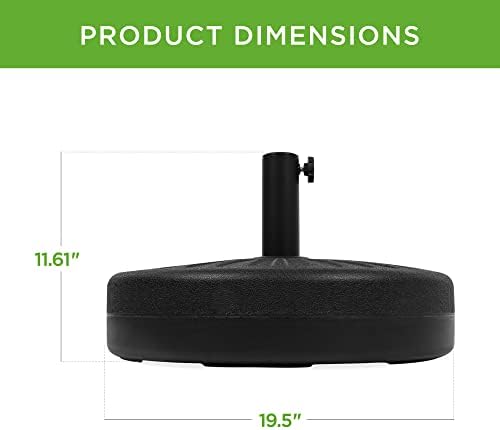 Best Choice Products Fillable Umbrella Base Stand Round Sunburst Plastic Pati...