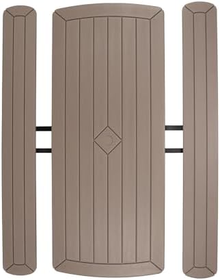 OEF Furnishings Heavy Duty Blow Molded Folding Picnic Table - Brown, Brown Frame