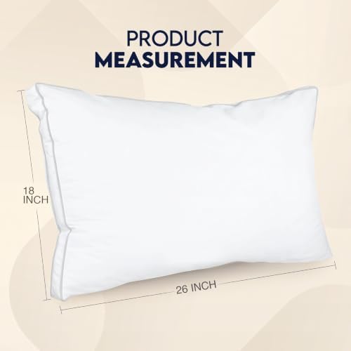 Utopia Bedding Gusset Bed Pillow, Hotel Pillows Queen Size Set of 2, White