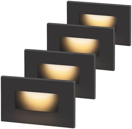 kadision 120V Dimmable LED Step Lights, 3000K/4000K/5000K, 4-Pack