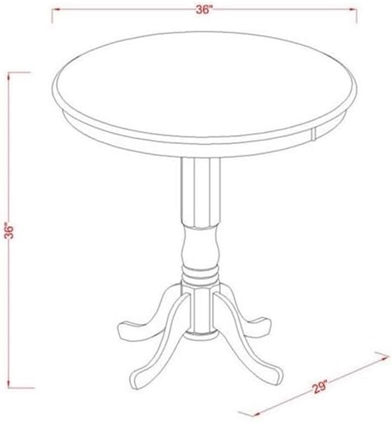 East West Furniture JACF3-OAK-C 3 Piece Kitchen Counter Height Dining Table S...