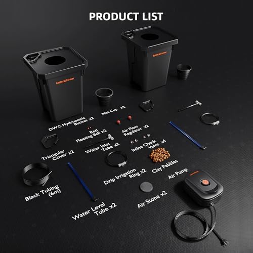 Spider Farmer DWC Hydroponics Growing System Kit 2 Buckets for Indoor Plant