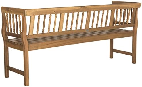SAFAVIEH Outdoor Brentwood Wood Bench, 72.1" Natural PAT6732A