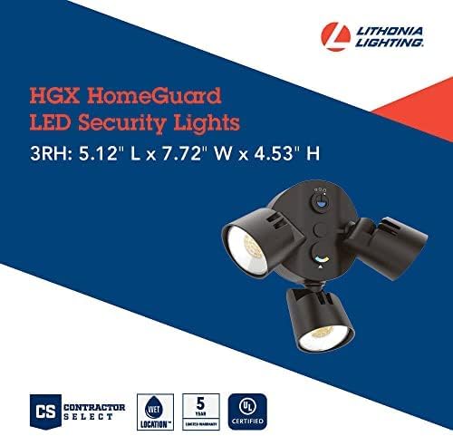 Lithonia Lighting HomeGuard 3-Light LED Outdoor Flood Lights, Outdoor LED Lig...
