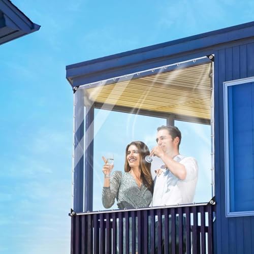 Clear Tarp 6X20ft Thick Heavy Duty Waterproof PVC Vinyl with Grommets