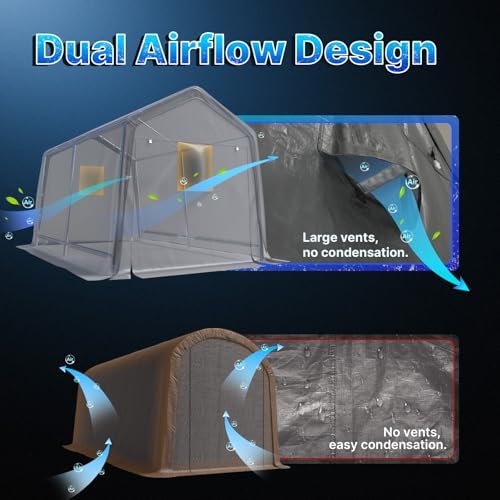 ADVANCE OUTDOOR 7x12 ft 2 Roll up Doors & Vents Outdoor Portable Storage ...