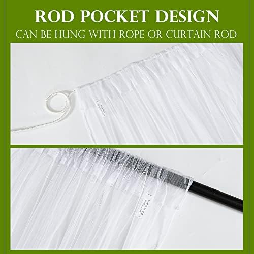 RYB HOME Mosquito Netting Outdoor Curtains for Patio Waterproof, 2 Panels