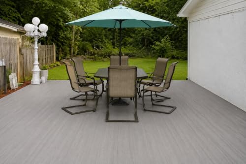 d-c-fix Outdoor Flooring Roll - Grey Oak Wood - 6' x 12', 72 sq.ft - ...