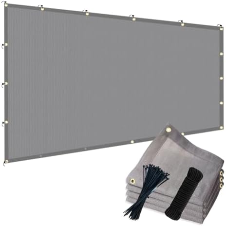 POYEE 90% Sun Shade Cloth, 10x20ft Pergola Shade Cover with Grommets