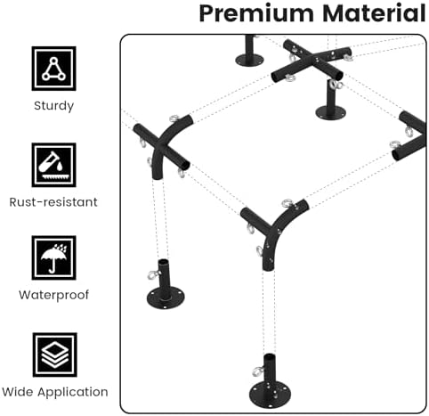 1 3/8'' Canopy Fittings for 8 Leg Carport Frame Parts(20Pcs)