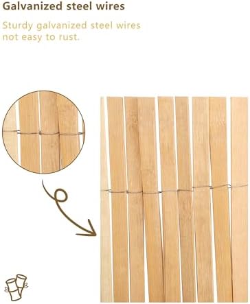4ft x 13ft Natural Bamboo Slat Screening Roll, Outside Bamboo Privacy Fencing...