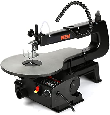 WEN Variable Speed Scroll Saw, 16-Inch with Work Light and Easy Access Blade ...