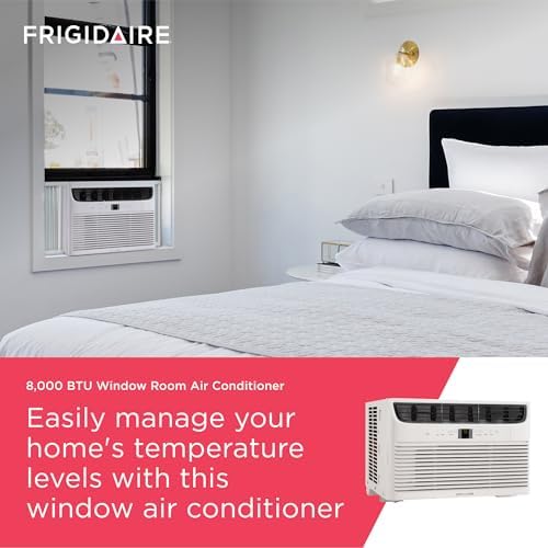 Frigidaire 8,000 BTU Window Air Conditioner with Remote Control, Cools Up to ...