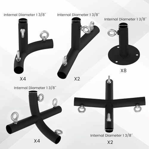 1 3/8'' Canopy Fittings for 8 Leg Carport Frame Parts(20Pcs)