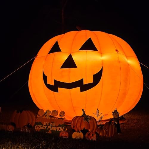 Giant 26Ft Halloween Inflatables Pumpkin Decorations, Blow Up Yard Decoration...