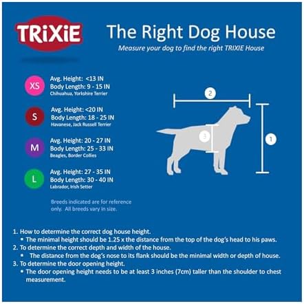 TRIXIE Pet Products Dog Club House, Large,Glazed Pine,40.75x26.75x28.25 Inch ...