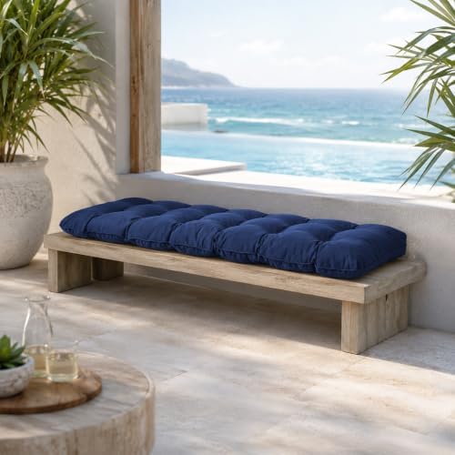 IPYNBAP Outdoor Bench Cushion, 48x18x5 Inch, Navy Blue