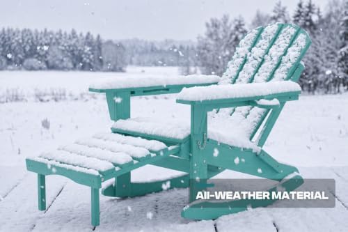 All-Weather HDPE Rocking Adirondack Chairs Set of 2, Heavy Duty Folding Patio...