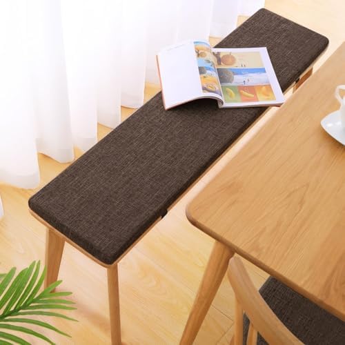 3cm Thick Bench Cushion for Indoor/Outdoor Custom Size Thick Linen Non-Slip S...