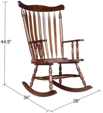 International Concepts Home Accent Solid Wood Rocker in Espresso