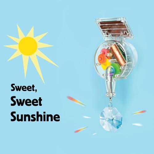 Kikkerland Solar Powered Rainbow Maker – Prism Suncatcher, Fun Home Window De...