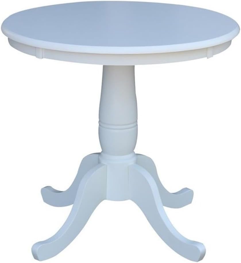 IC INTERNATIONAL CONCEPTS 30" Round Top Pedestal Table - 28.9" H