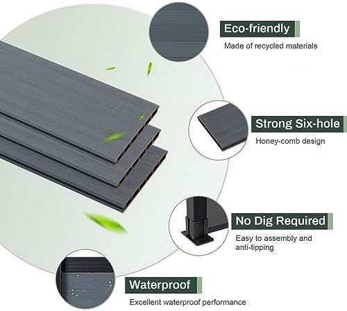 Mondaria Privacy Fence Panels for Outside,6ft(W) x 6ft(H) Outdoor Privacy Pan...