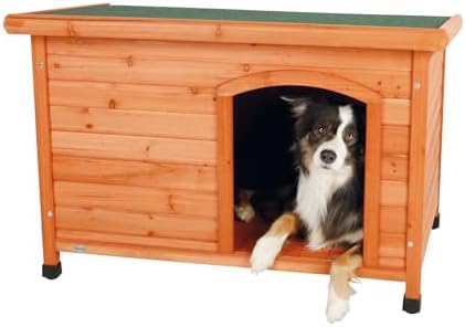 TRIXIE Pet Products Dog Club House, Large,Glazed Pine,40.75x26.75x28.25 Inch ...