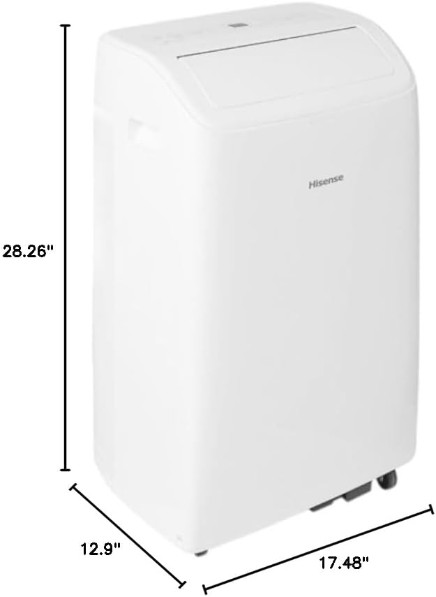Hisense 8,000 BTU DOE/SACC (10,000 ASHRAE) Portable Air Conditioner Dual Hose...