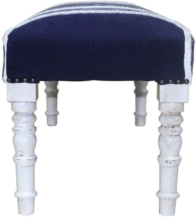 L. R. Resources, Inc. LR Home Navy Upholstered Bench for Bedroom End of Bed |...