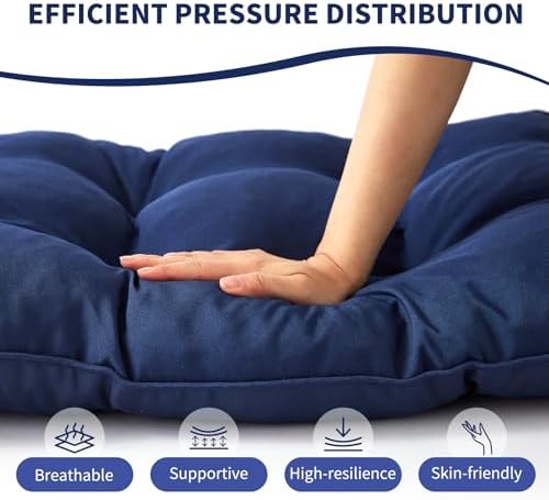 IPYNBAP Outdoor Bench Cushion, 48x18x5 Inch, Navy Blue