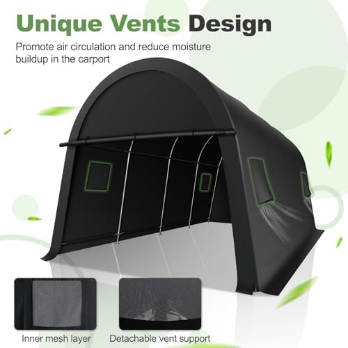 COBIZI Carport Canopy 10x20 Heavy Duty Portable Garage,