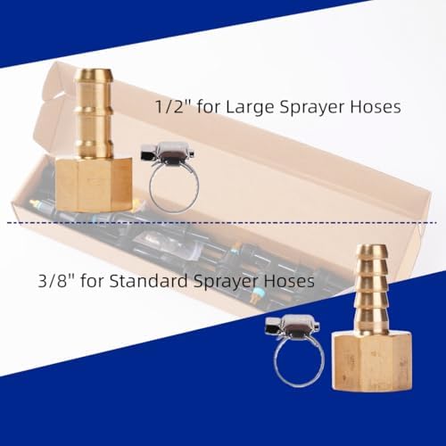 6-Nozzle Polyethylene Boom Wand, 7.5 Ft ATV Sprayer Boom with 2 Types of Nozz...