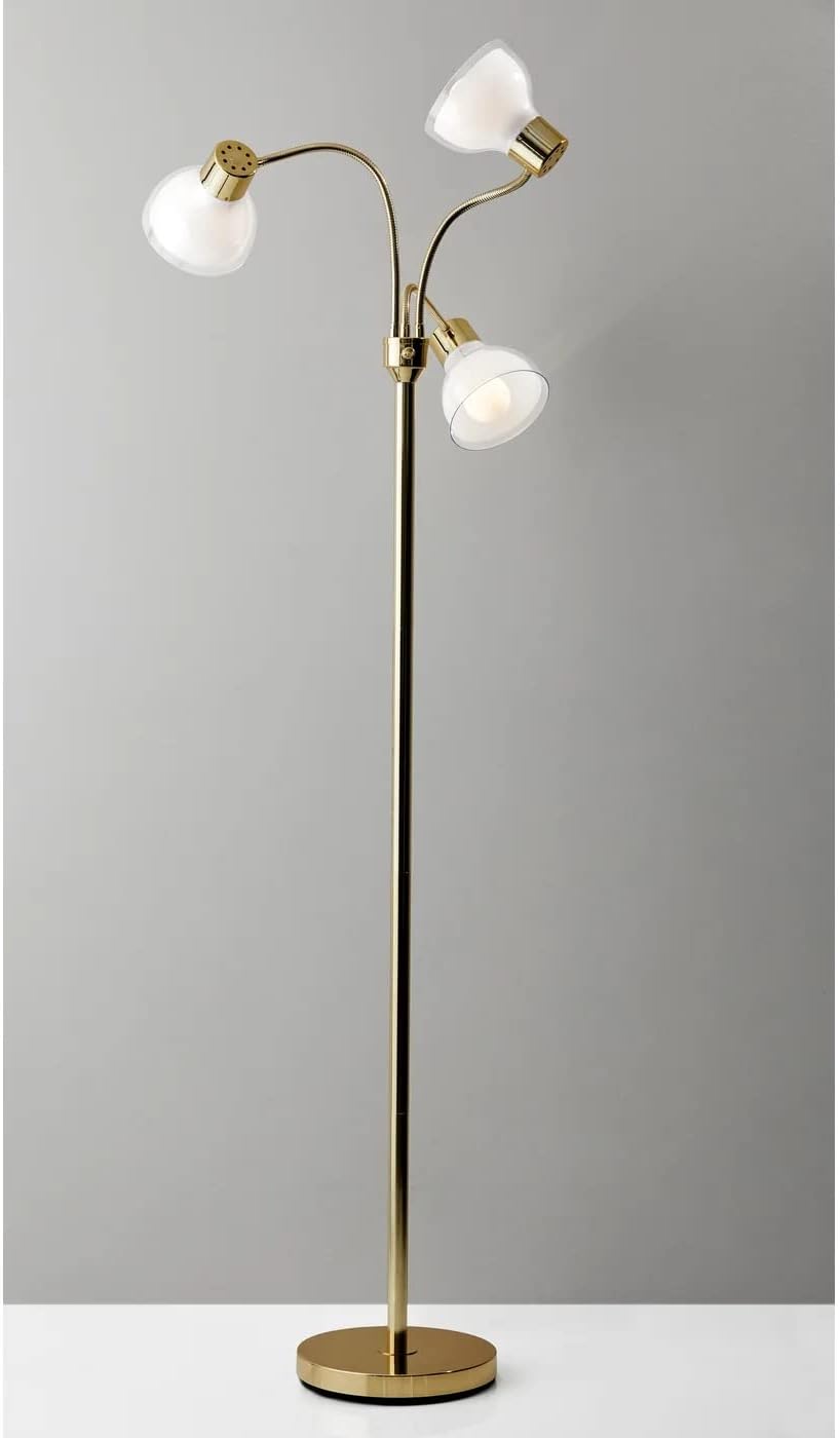 Adesso 3566-04 Presley 3-Arm Floor Lamp, 69 in., 3 X 40W Incandescent/ 13W CF...