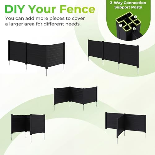 GIANTEX No-Dig Air Conditioner Fence, 3 Panels, 48''W x 36''H...