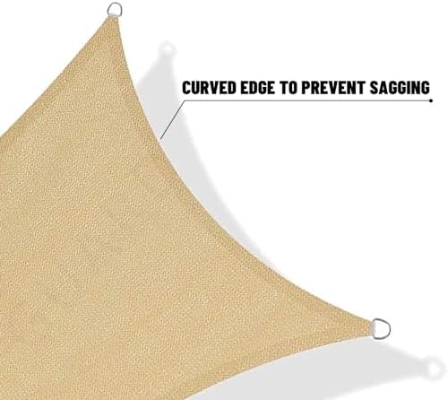 SUNNY GUARD 7' x 13' Rectangle Shade Sail 95% UV Block Outdoor Canopy