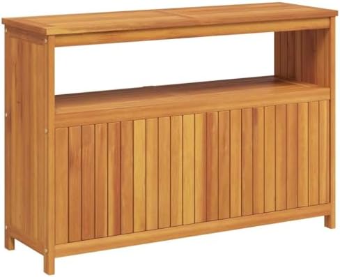 vidaXL Patio Console Table 43.3"x13.8"x29.5" Solid Wood Acacia