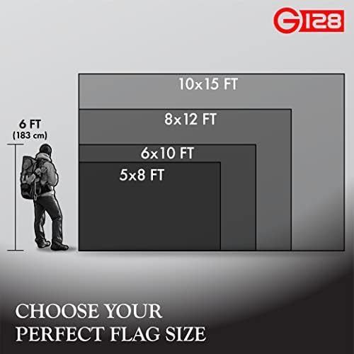 G128 6x10 Ft American Flag Outdoor Deluxe TearProof Series, Featuring Super T...