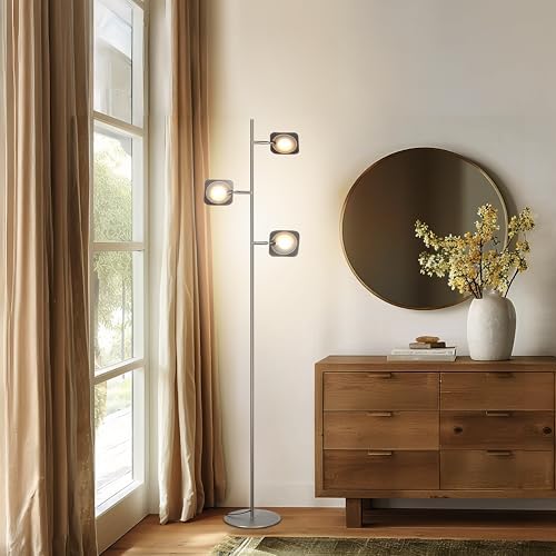 Brightech Tree Floor Lamp for Living Rooms & Offices, Dimmable Standing L...