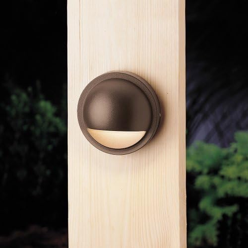 Kichler Six Groove Deck 12V Landscape Light, Architectural Bronze