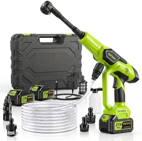 Cordless Pressure Washer, 1450 PSI Portable Handheld Power Washer with 6-in-1...