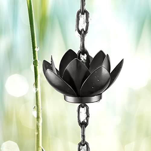 Oak Leaf Rain Chain with Adapter, 8.5ft